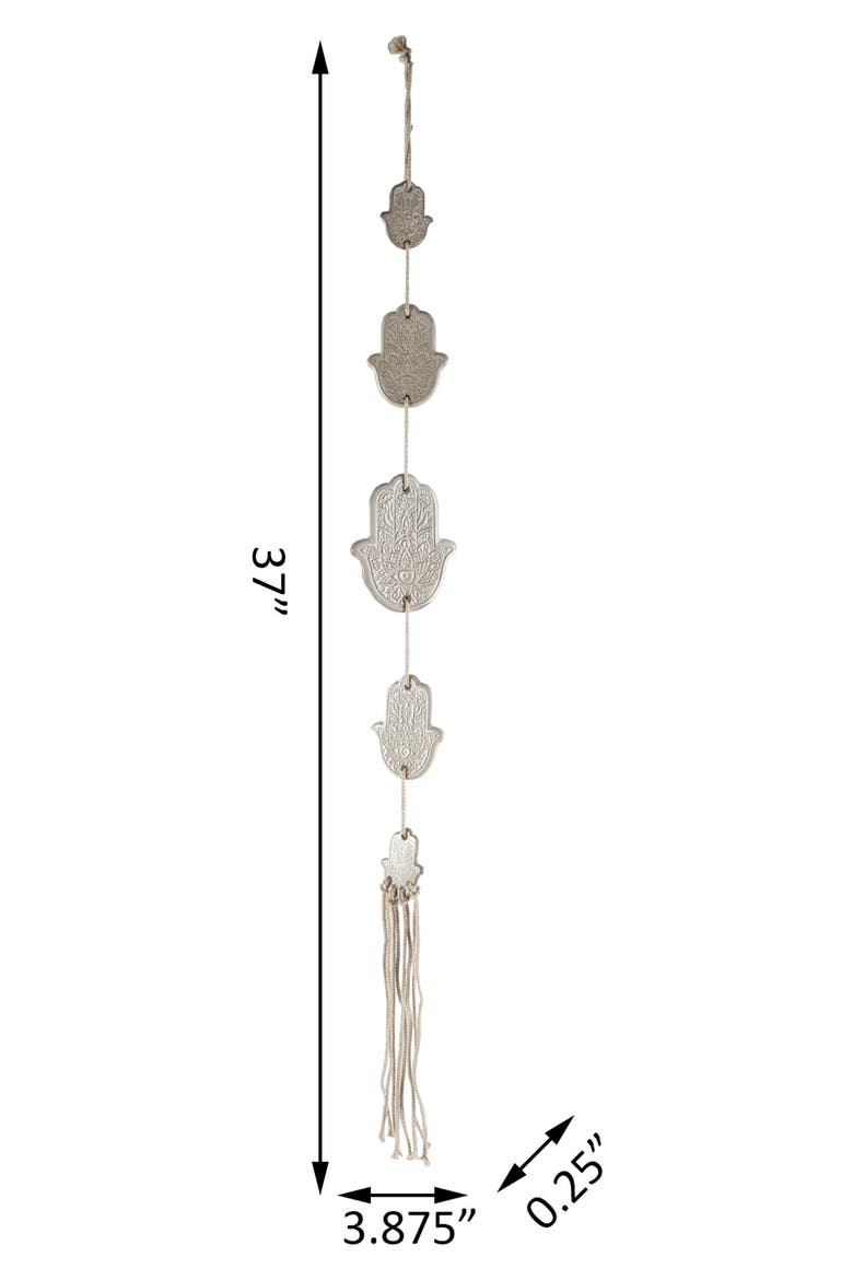 Ceramic Hanging Hamsa Wall Decor, Alternate, color, IVORY