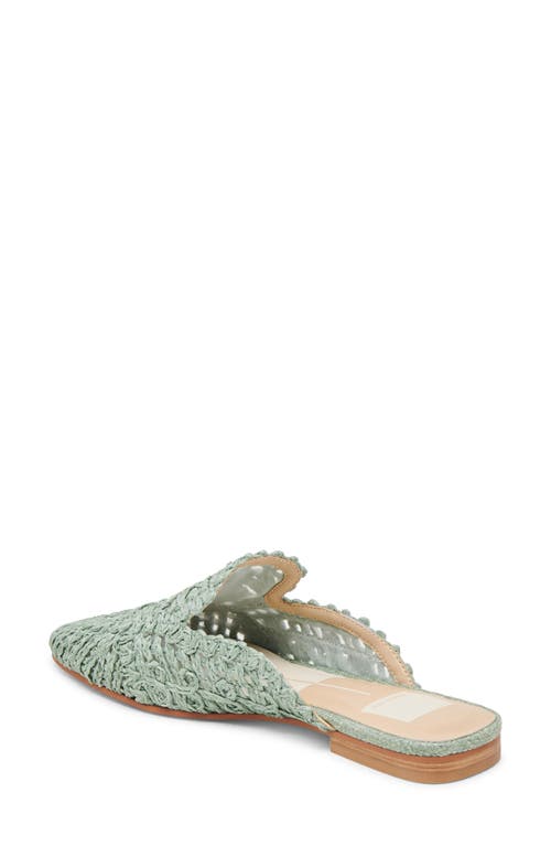 Dolce Vita Diya Raffia Mule In Light Sage Macrame