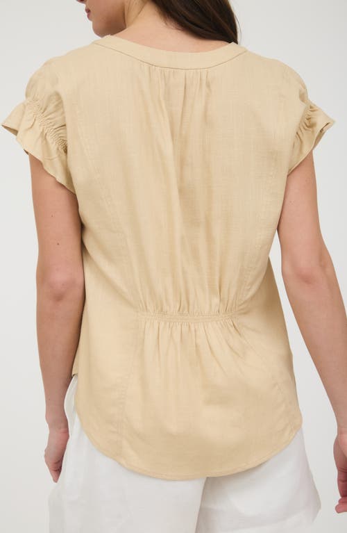 BLU PEPPER BLU PEPPER SPLIT NECK SHORT SLEEVE TOP