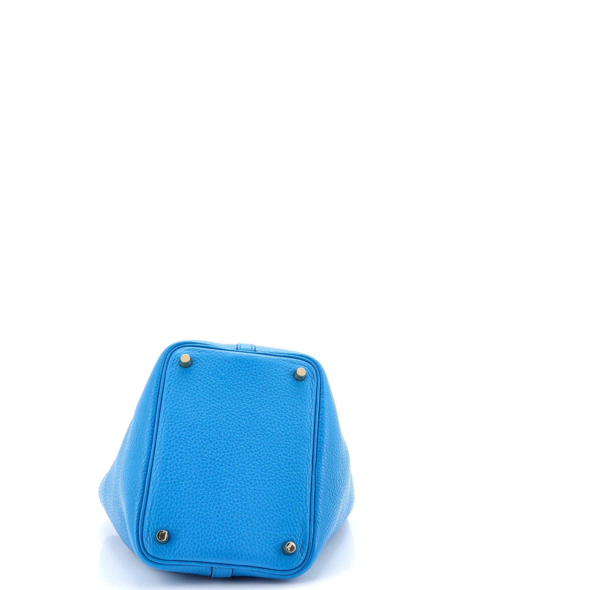 Pre-Owned Hermes Picotin Lock Bag Clemence PM, Alternate, color, Bleu Zanzibar