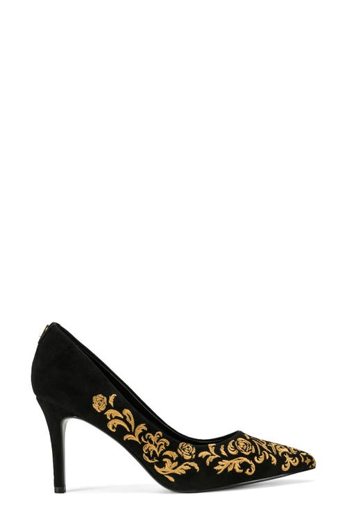 Karl Lagerfeld Paris Royale Rococo Embroidered Pump In Black