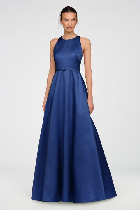 Minta Mikado Halter Gown