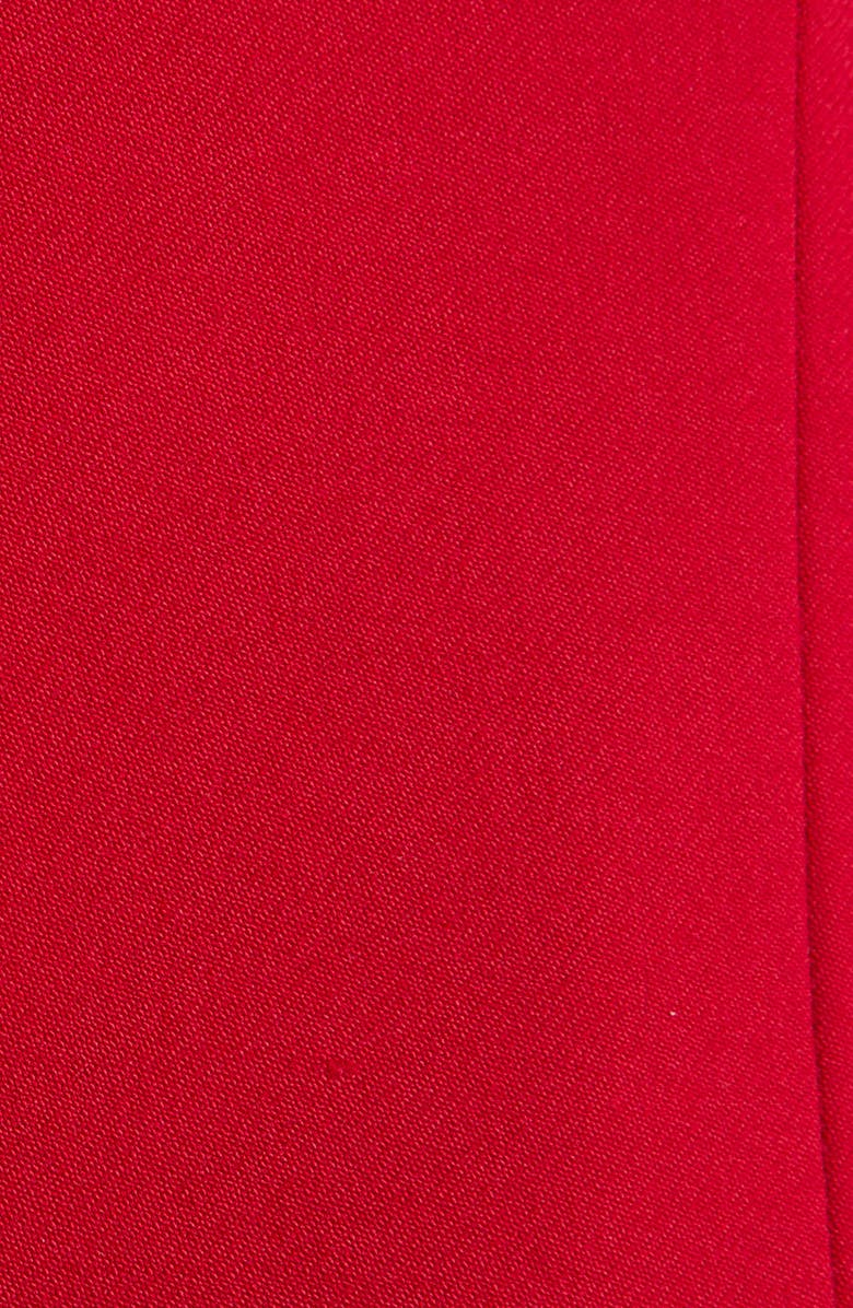 McQueen One-Button Wool Grain de Poudre Jacket, Alternate, color, Crimson