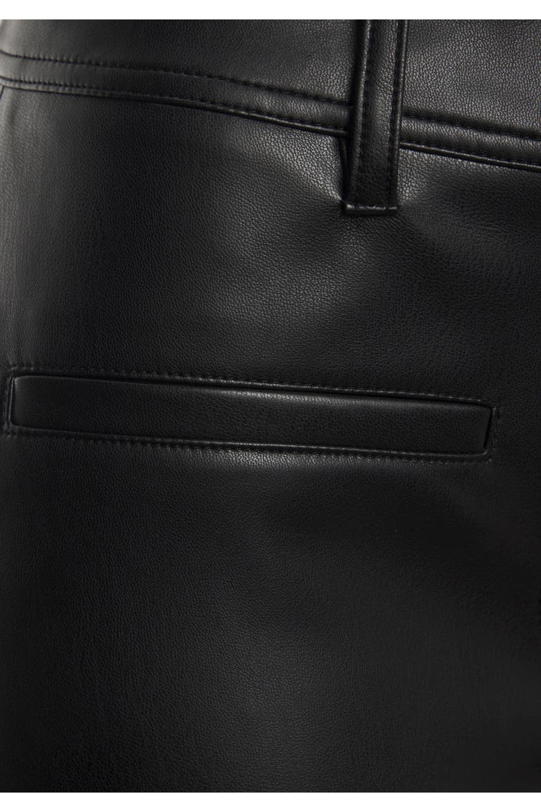 Faux Leather Wide Leg Pants, Alternate, color, Black