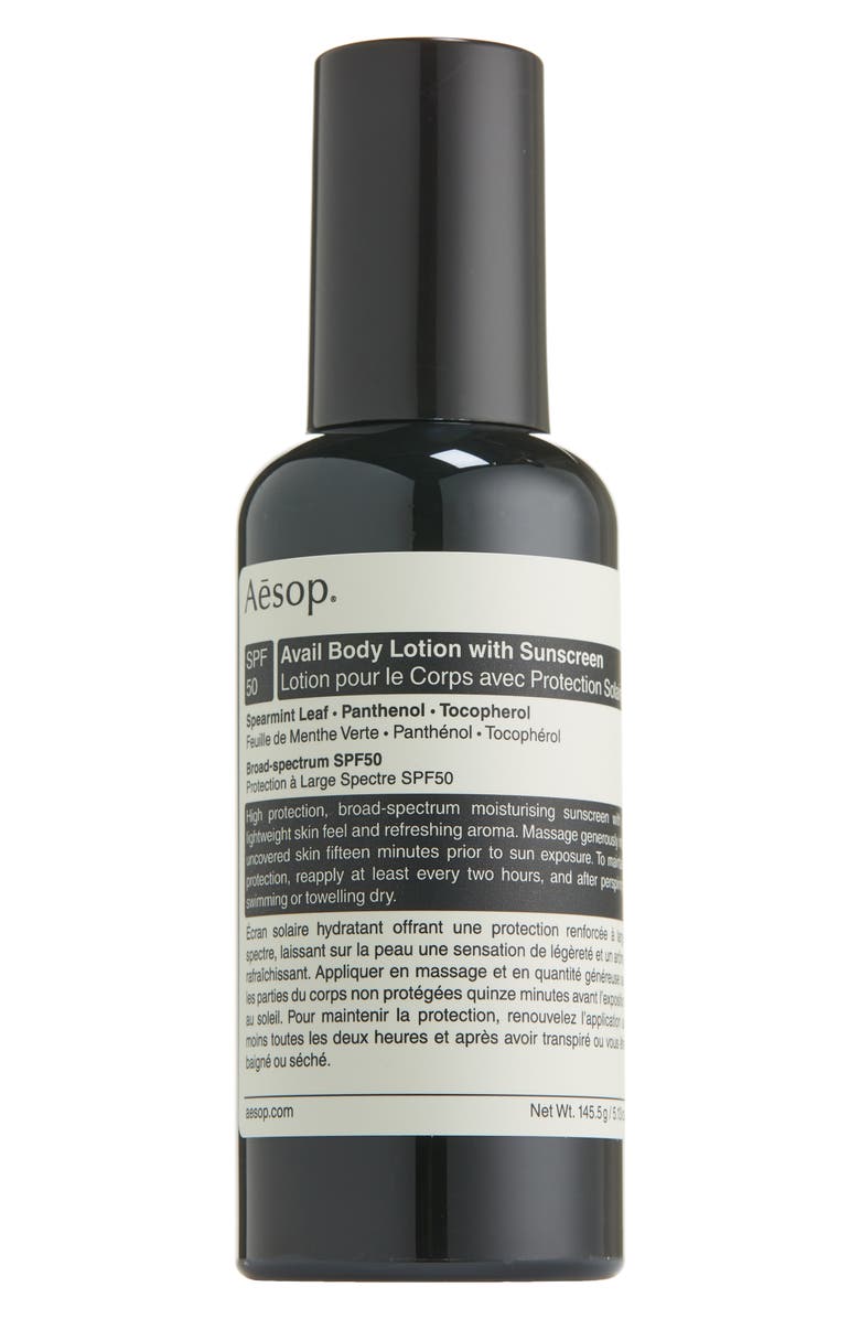 Aesop Avail Body Lotion with Sunscreen, Alternate, color, 