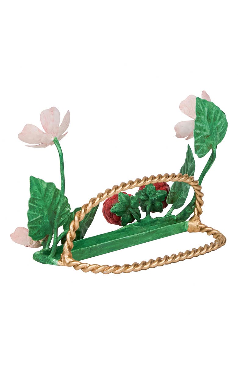 Juliska Meadow Raspberry Set of 4 Card Holders, Alternate, color, Multi