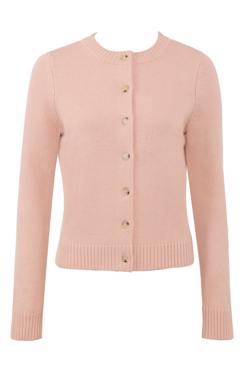 HOUSE OF CB Signature Peach Merino Wool Blend Cardigan, Alternate, color, Peach