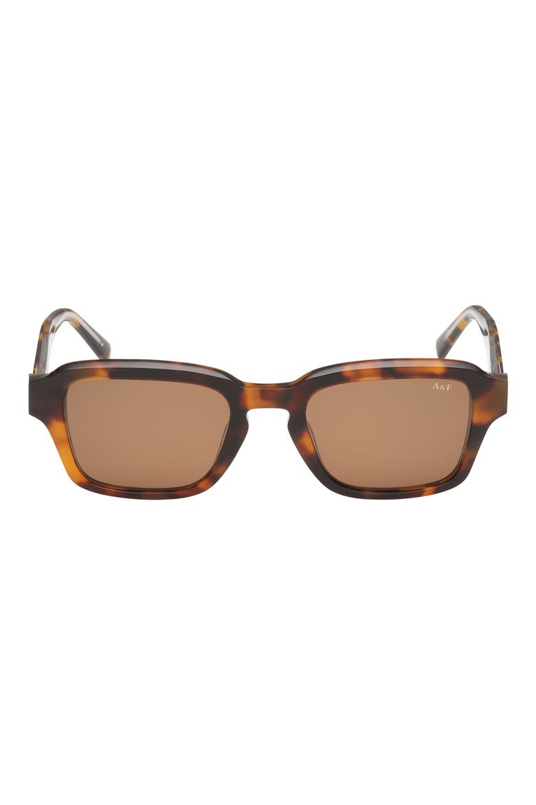 51mm Round Sunglasses, Main, color, DARK HAVANA / BROWN LENS