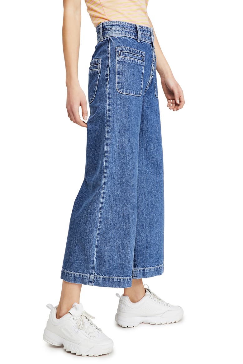 Colette Wide Leg Jeans, Alternate, color, INDIGO BLUE