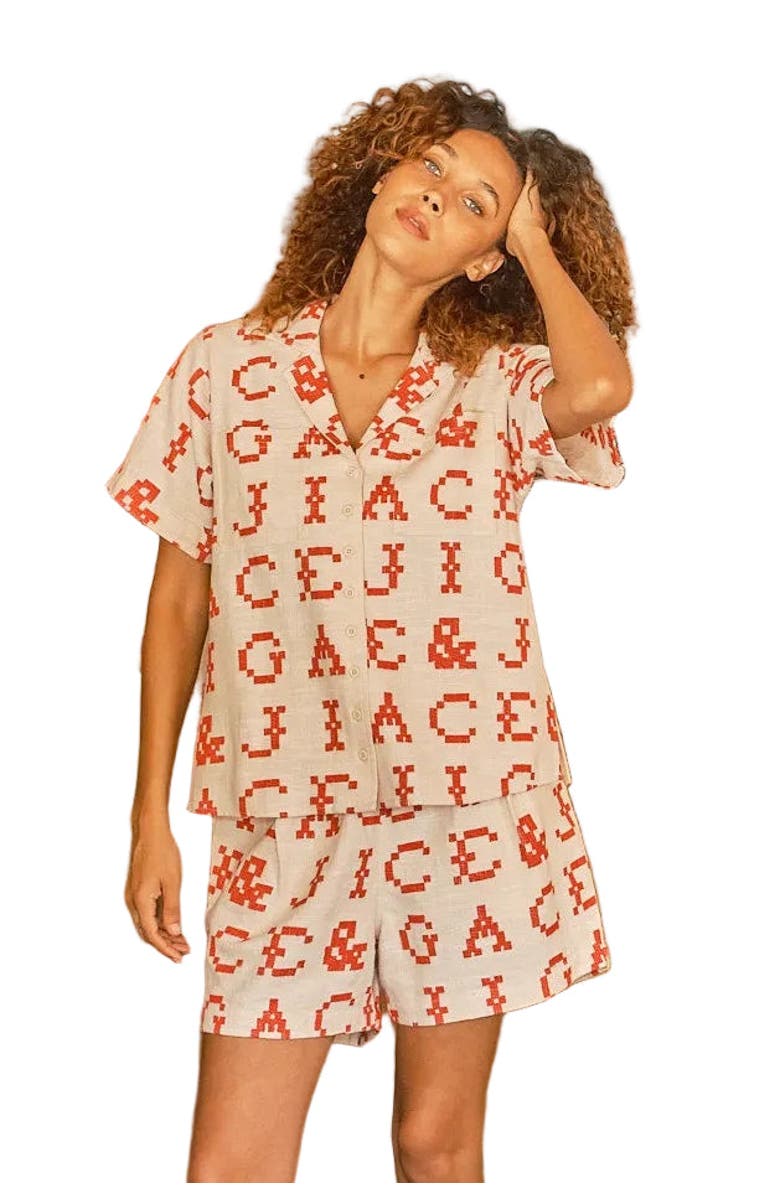 Ace & Jig Holden Button-up Patch Pocket Shirt, Main, color, Monogram