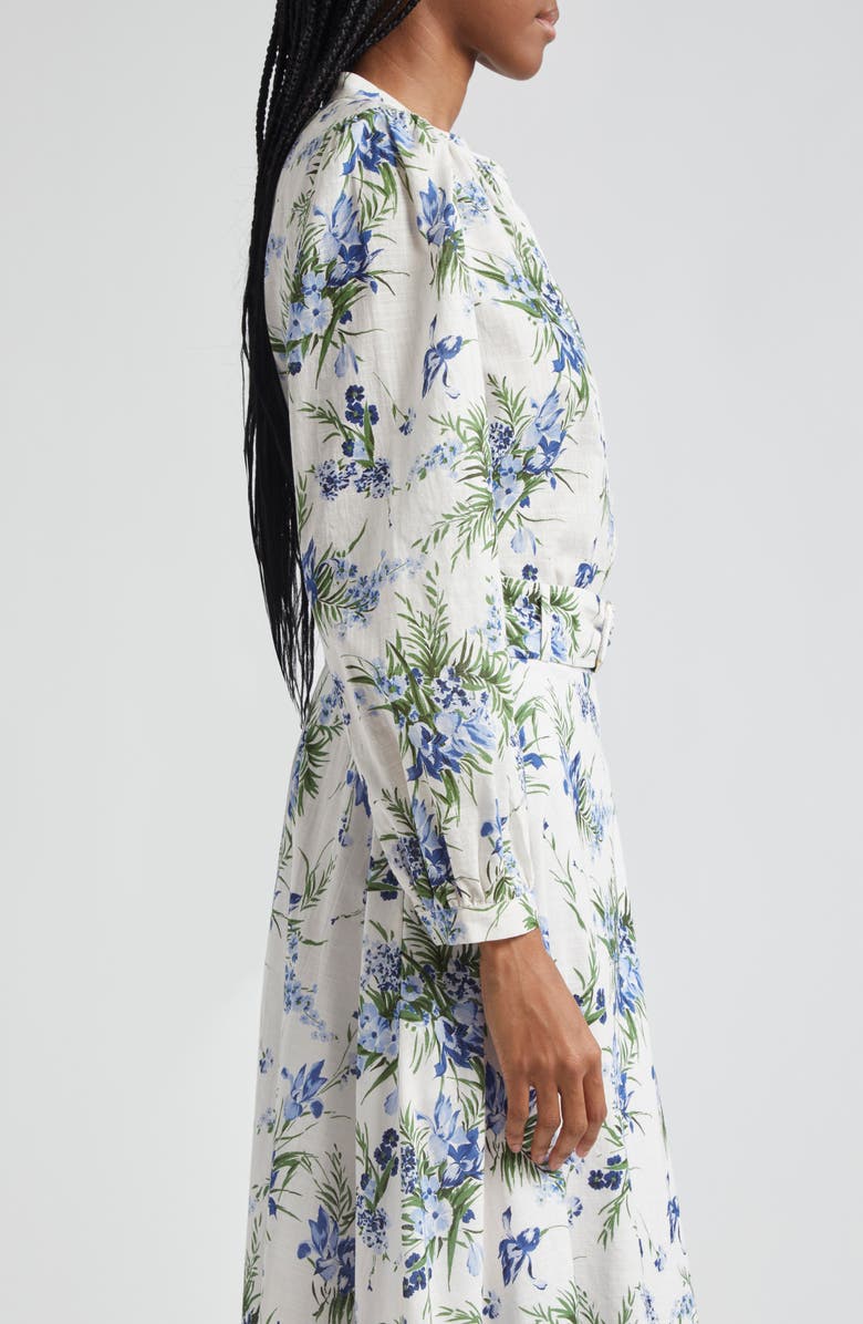 Veronica Beard Ashlynn Floral Cotton Button-Up Shirt, Alternate, color, 