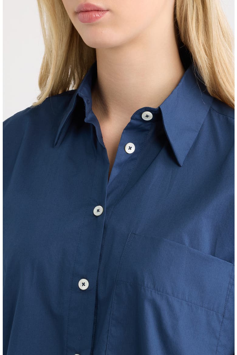 The Brentwood Cotton Shirt, Alternate, color, NAVY