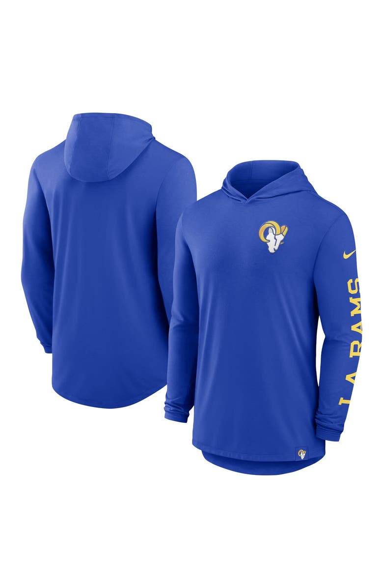 Nike Men's Nike Royal Los Angeles Rams Blitz Pullover Hoodie, Alternate, color, 