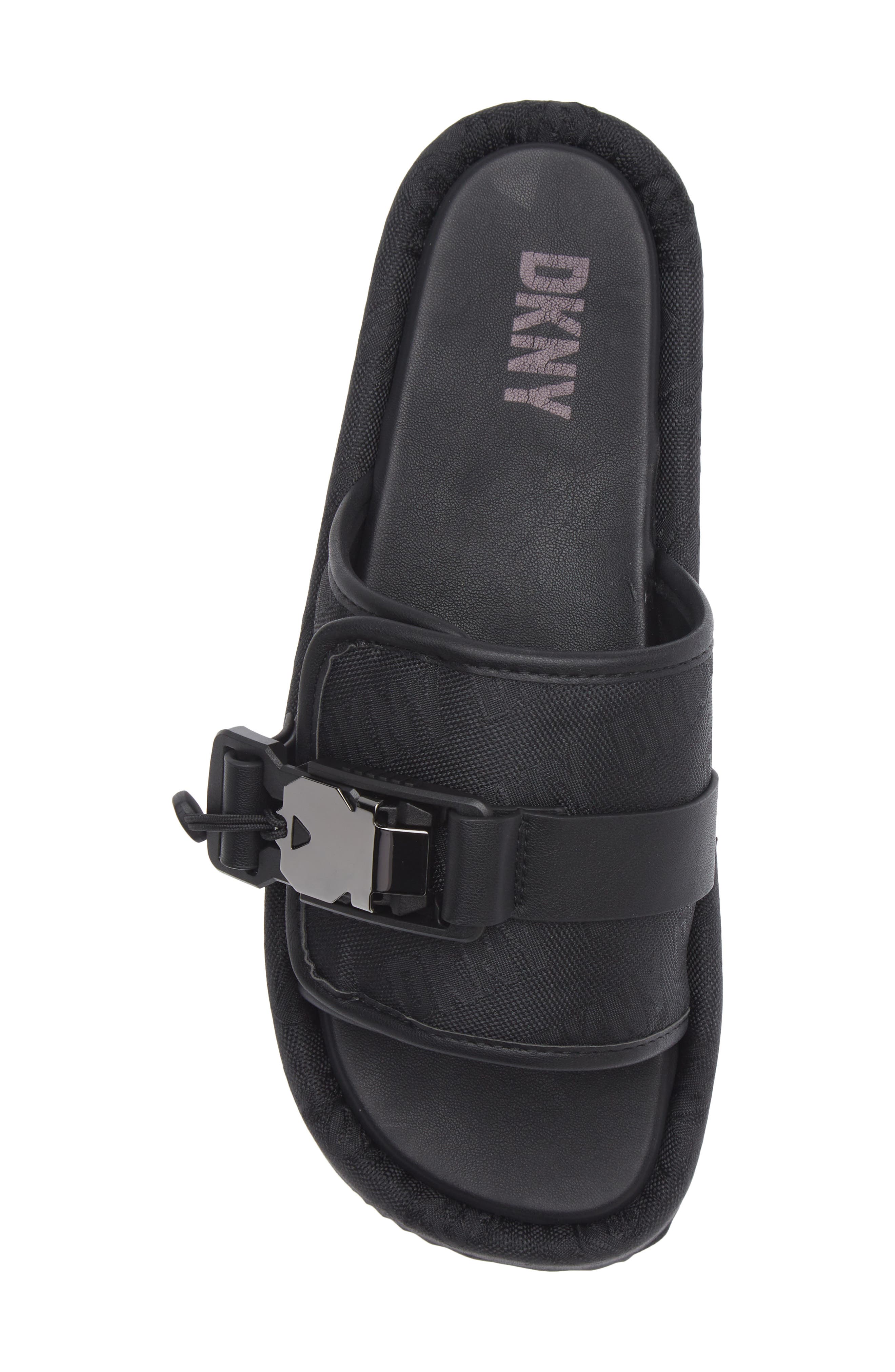 Vizer Platform Slide Sandal, Alternate, color, BLACK/ SHINY