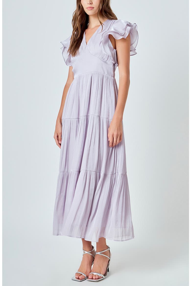 Open Back A-Line Dress, Alternate, color, GREY SILVER