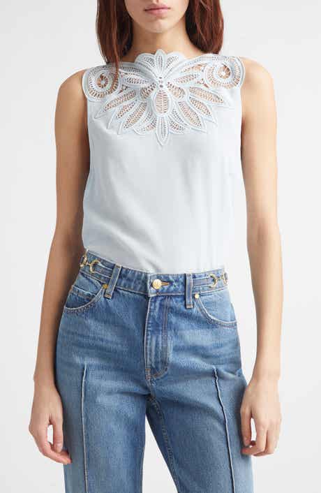 Rea Silk Embroidered Top