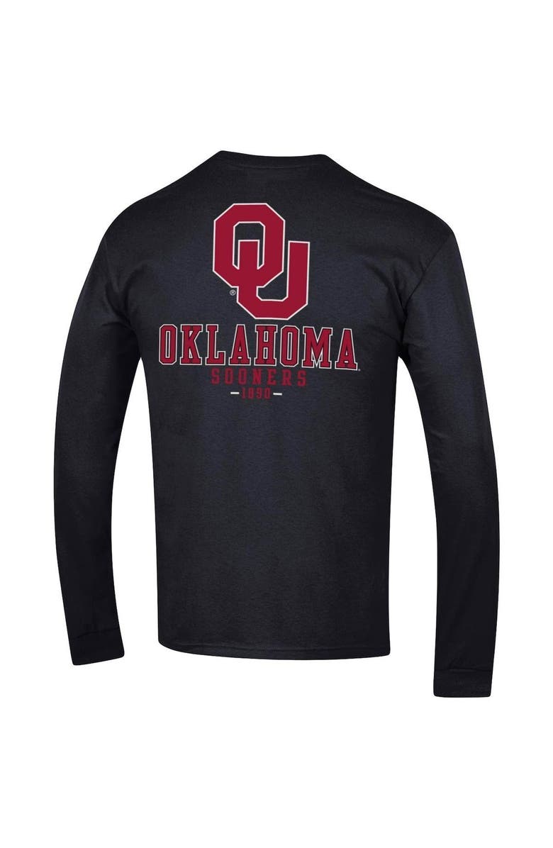 Champion Men's Champion Black Oklahoma Sooners Team Stack Long Sleeve T-Shirt, Alternate, color, 
