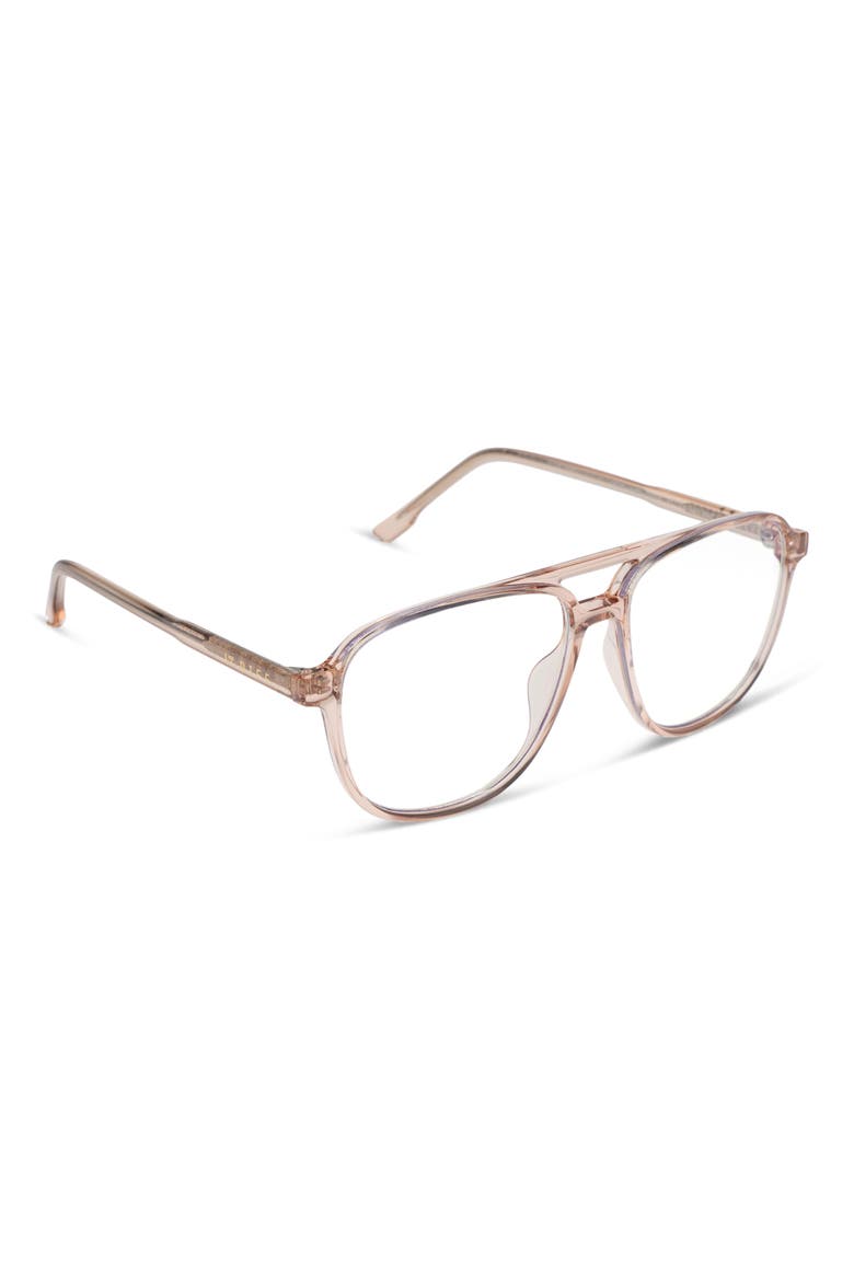 Taylor 55mm Aviator Blue Light Glasses, Alternate, color, BEIGE CRYSTAL BLUE LIGHT