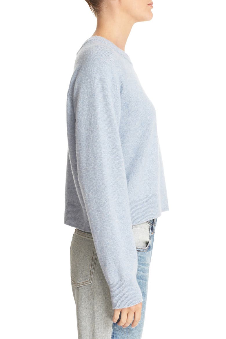 T by Alexander Wang Wool & Cashmere Birdseye Pullover, Alternate, color, CHAMBRAY