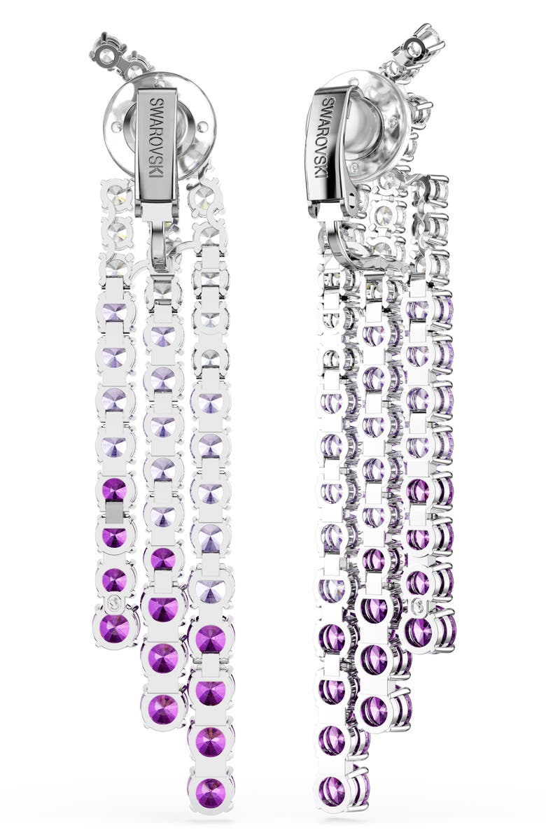 Swarovski Ombré Crystal Drop Clip-On Earrings, Alternate, color, Pink