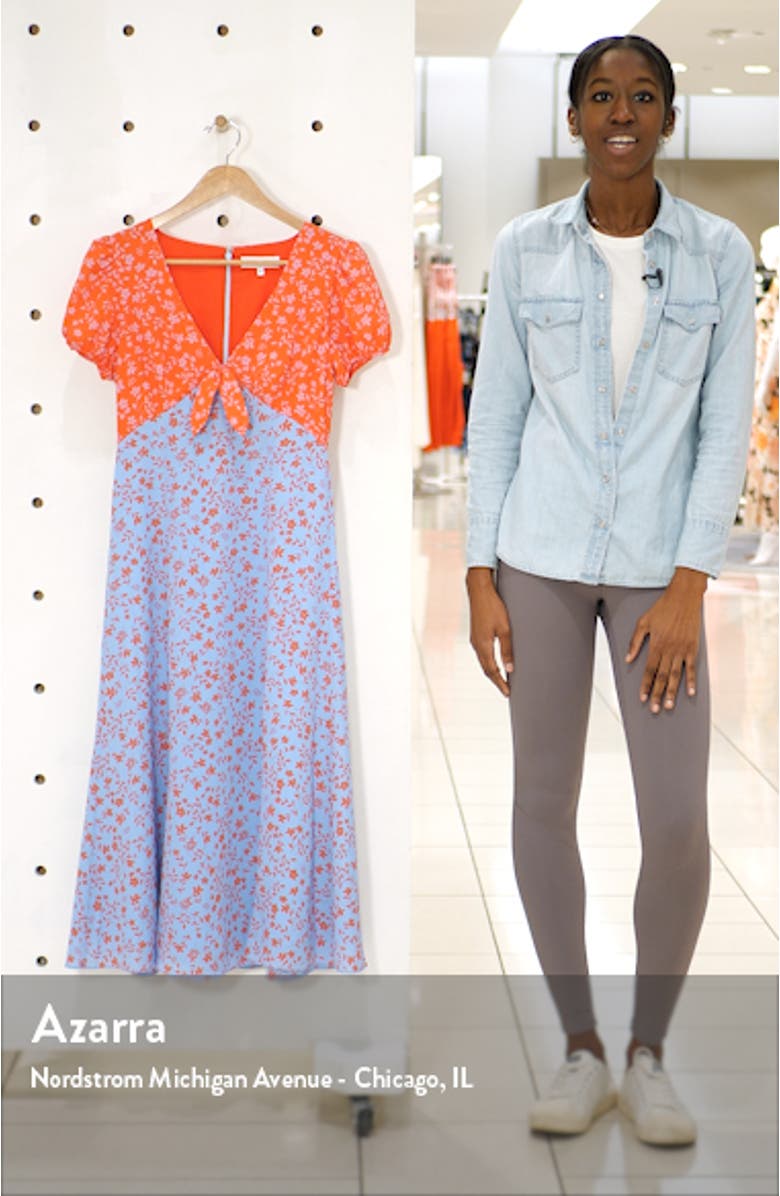 Raffa Mixed Print Puff Sleeve Dress, sales video thumbnail