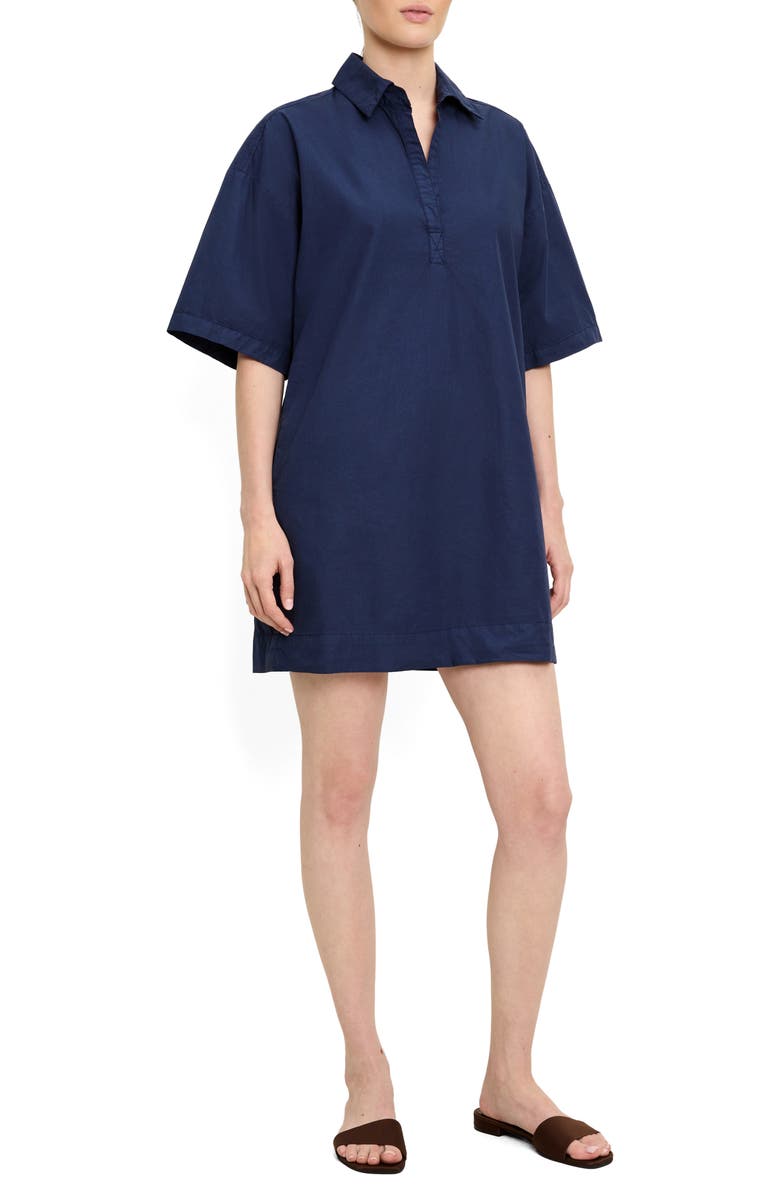 Michael Stars Cotton Mini Shirtdress, Alternate, color, Nocturnal