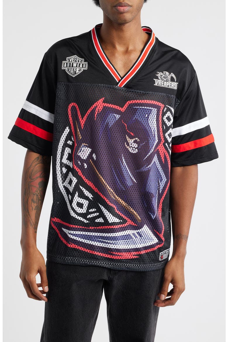 Reaper Mesh Graphic T-Shirt, Main, color, BLACK
