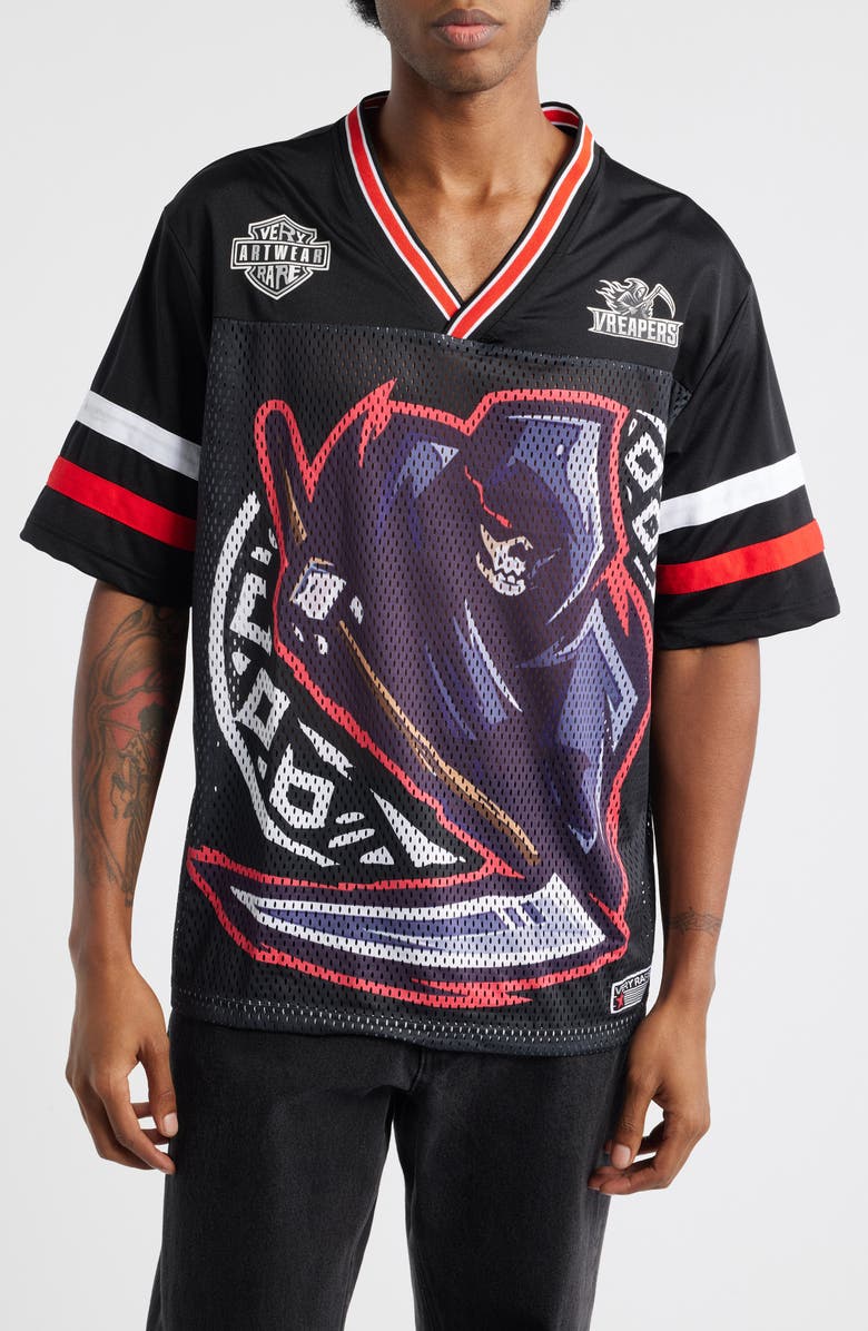 VERYRARE Reaper Mesh Graphic T-Shirt, Main, color, Black