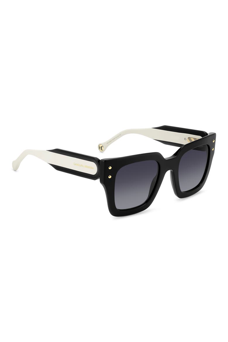 51mm Gradient Square Sunglasses, Alternate, color, BLACK/ DARK GREY SF