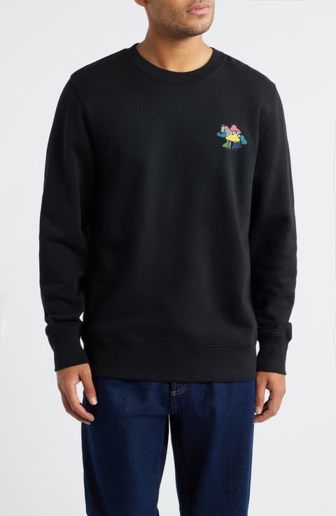 Regular Fit Cloud Zebra Organic Cotton Graphic Sweatshirt