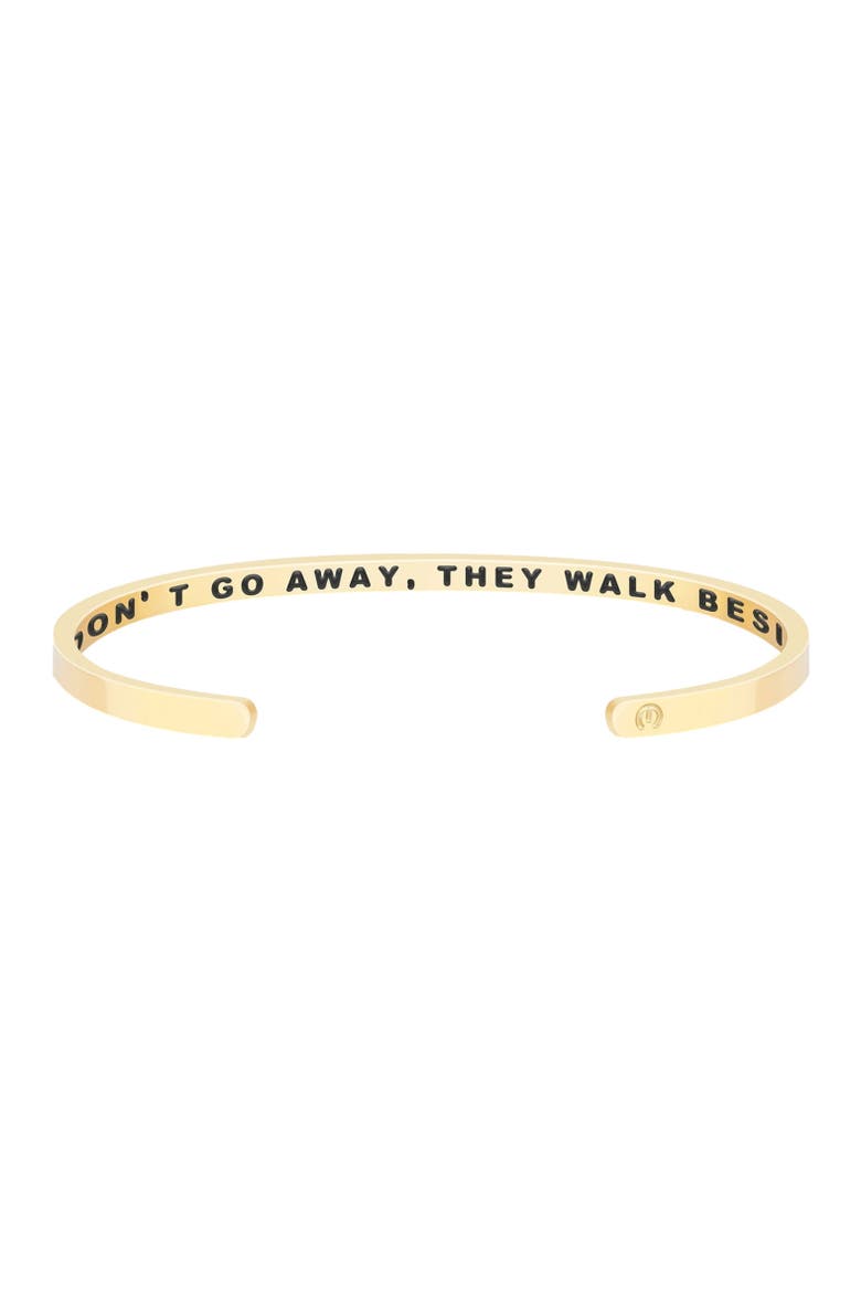 Those We Love Don't Go Away, They Walk Beside Us Every Day bracelet, Main, color, Inside - Yellow Gold