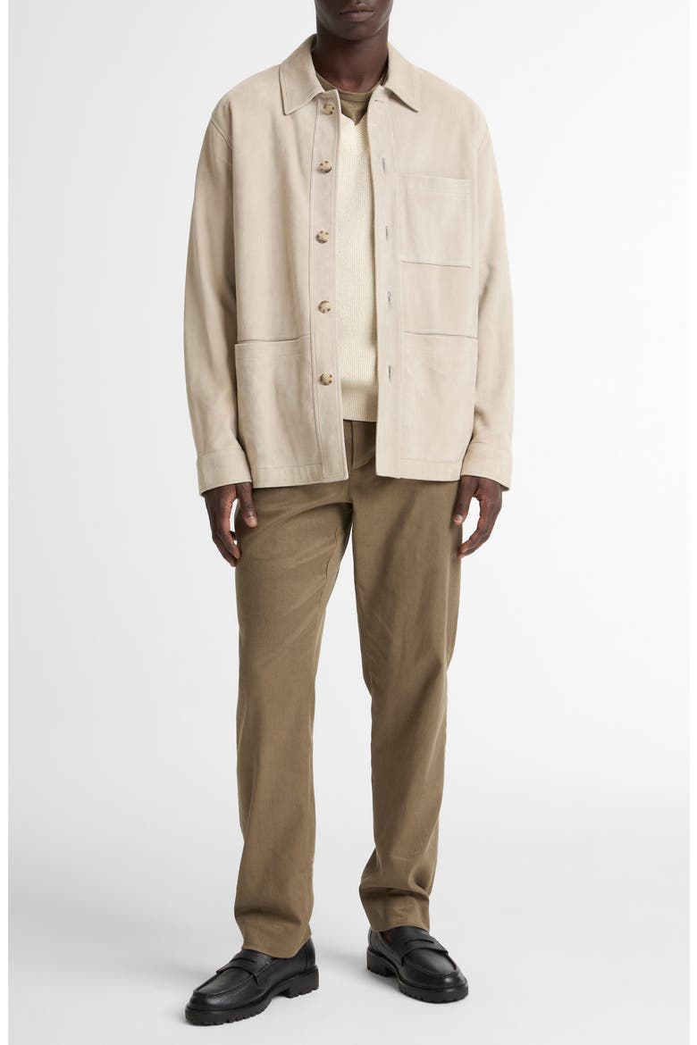 Suede Utility Jacket, Alternate, color, MINERAL