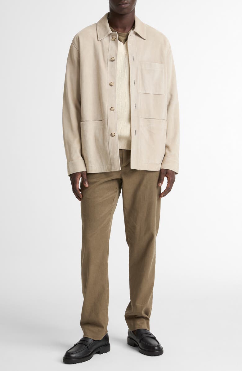 Vince Suede Utility Jacket, Alternate, color, Mineral