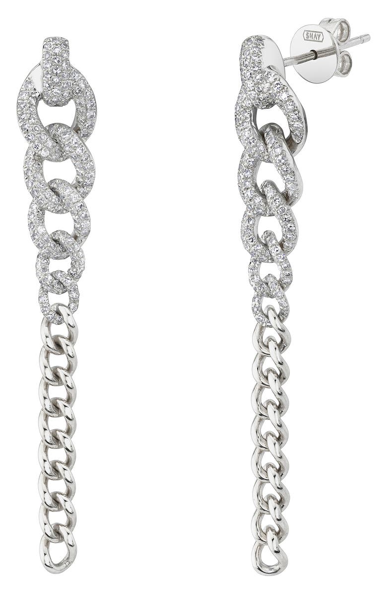 SHAY 2-in-1 Graduated Drop Earrings, Main, color, White Gold
