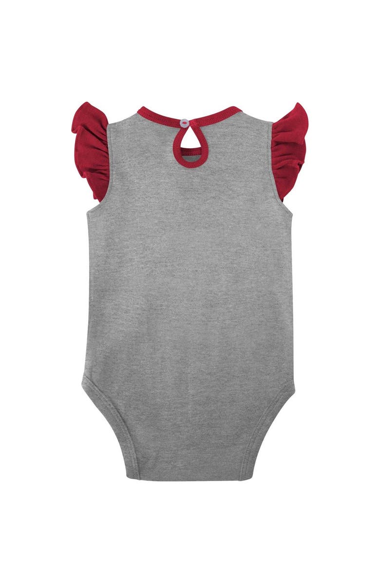 Outerstuff Girls Newborn & Infant Crimson/Gray Alabama Crimson Tide Spread the Love 2-Pack Bodysuit Set, Alternate, color,