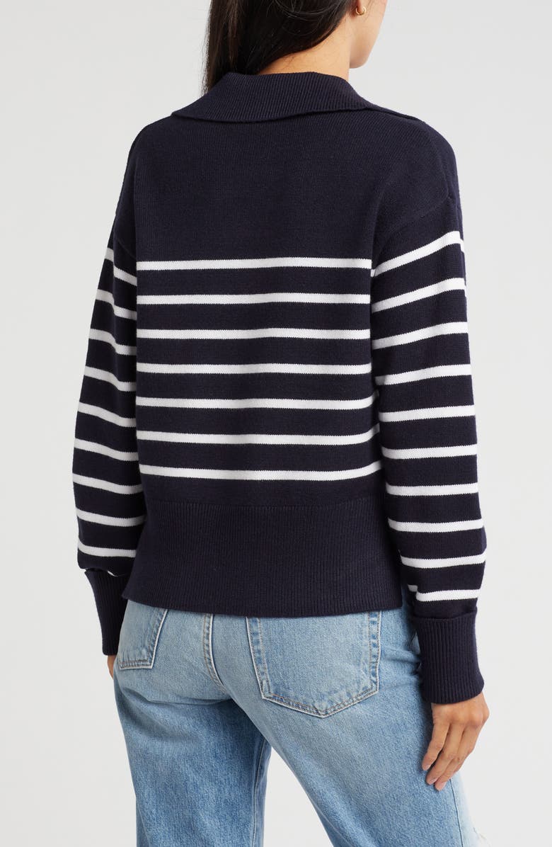 French Connection Stripe Sweater, Alternate, color, 