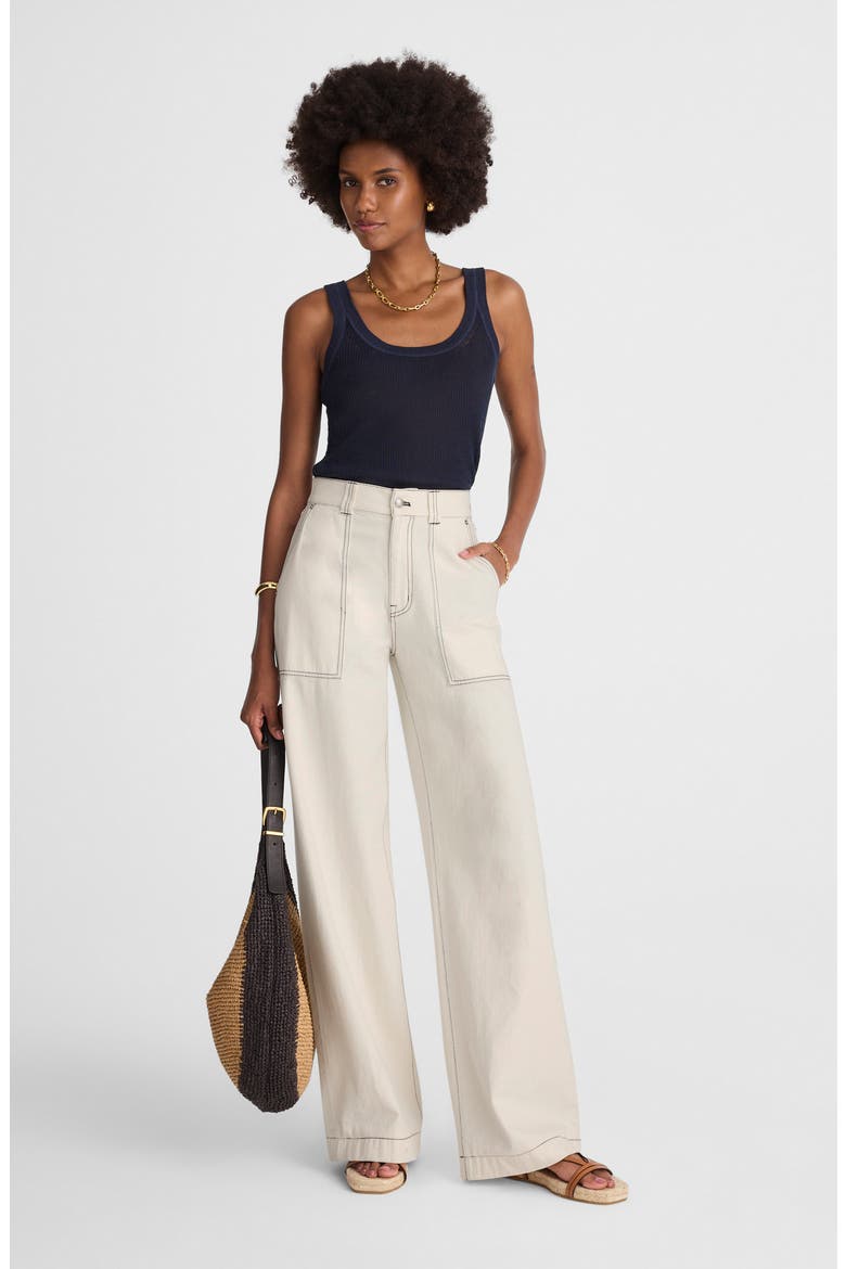 Superwide Leg Utility Jeans, Alternate, color, VINTAGE CANVAS