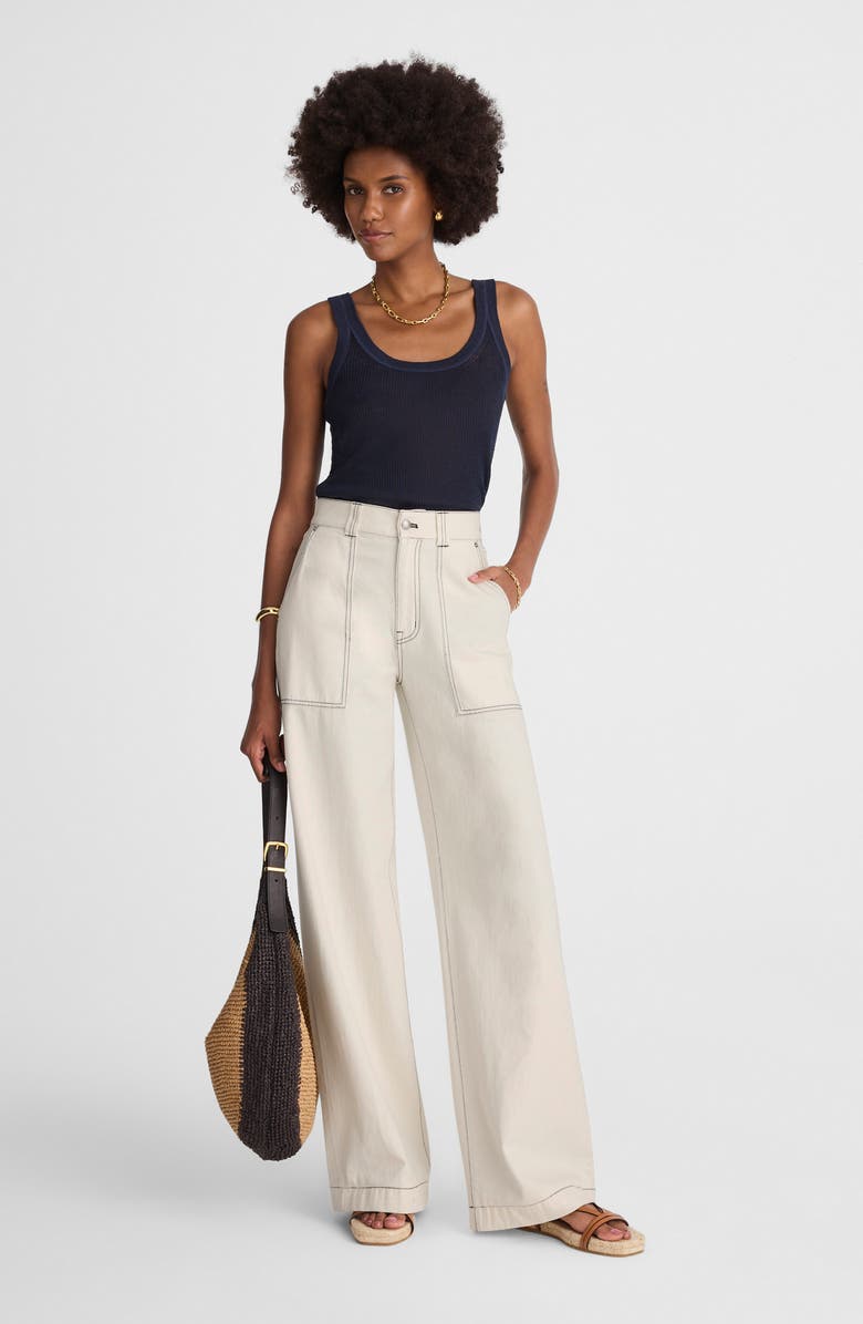 Madewell Superwide Leg Utility Jeans, Alternate, color, Vintage Canvas