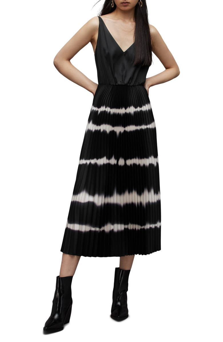 AllSaints Curtis Two-Piece Sweater & Midi Dress, Alternate, color,