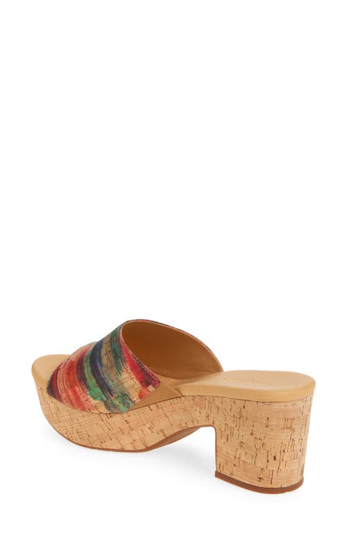 Chocolat Blu Golden Platform Sandal In Multi Cork