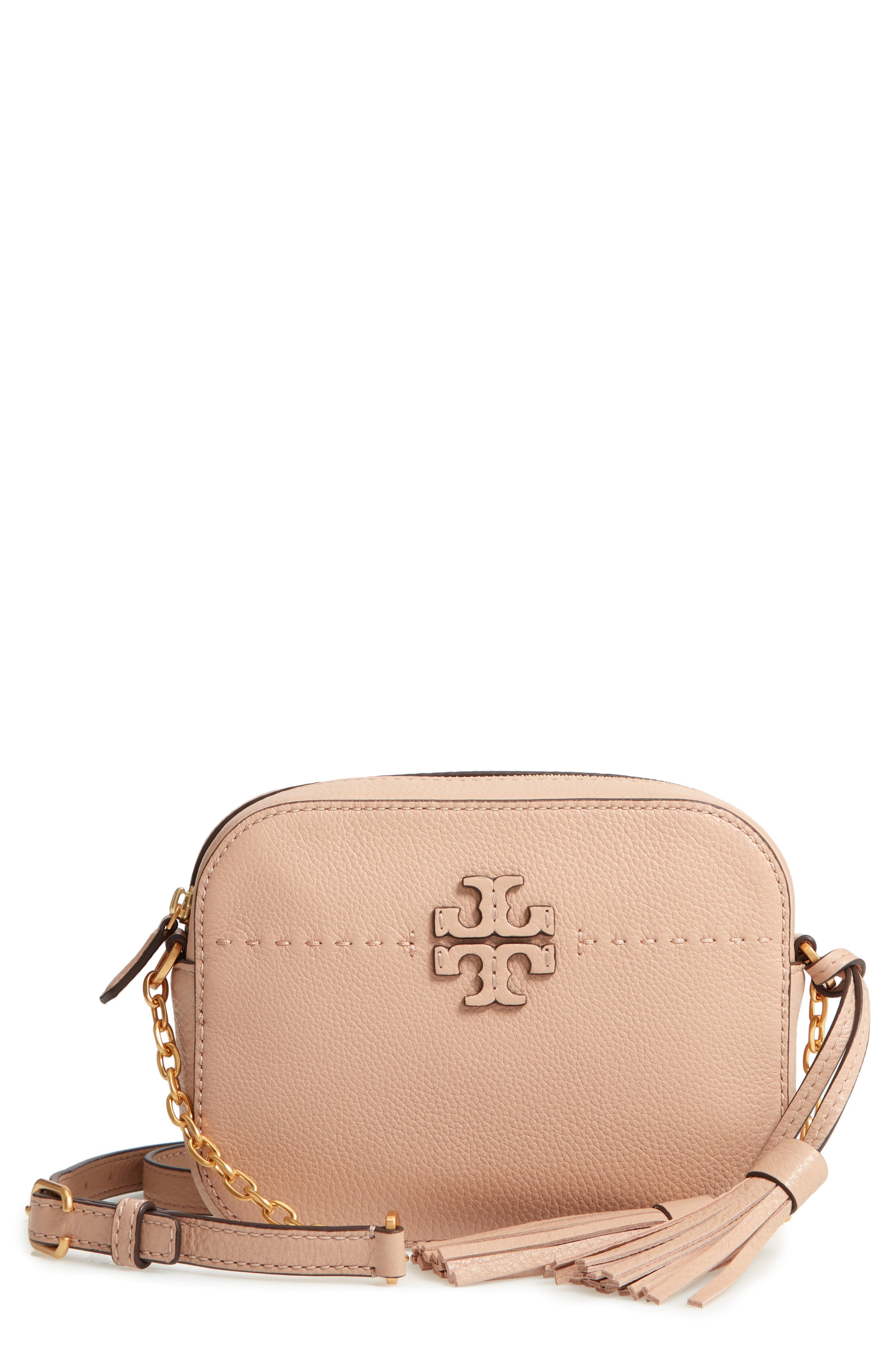 Tory Burch McGraw Leather Camera Bag, Main, color, 