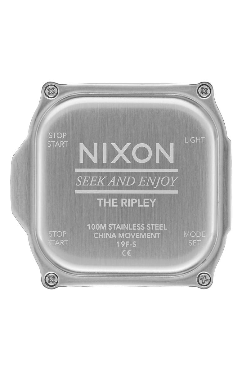 Nixon Ripley Ana-Digi Silicone Strap Watch, 47mm, Alternate, color, Surplus / Black