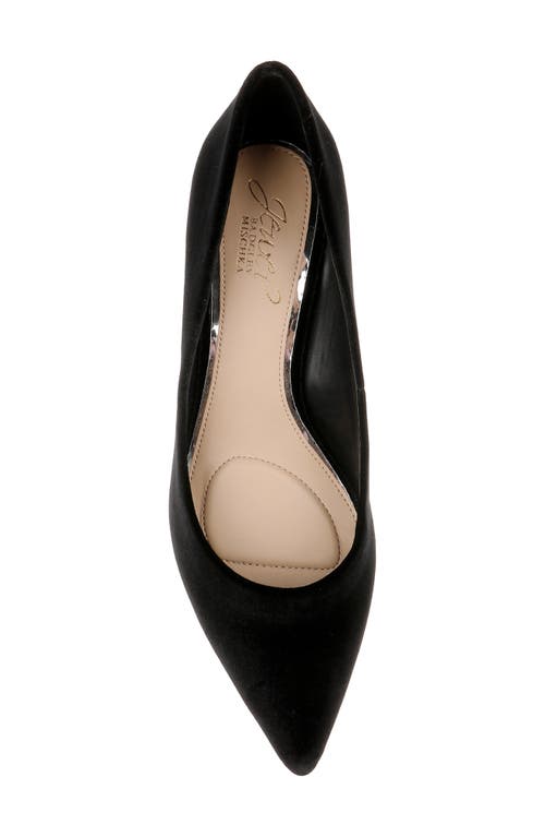 Jewel Badgley Mischka Enola Pointed Toe Kitten Heel Pump In Black