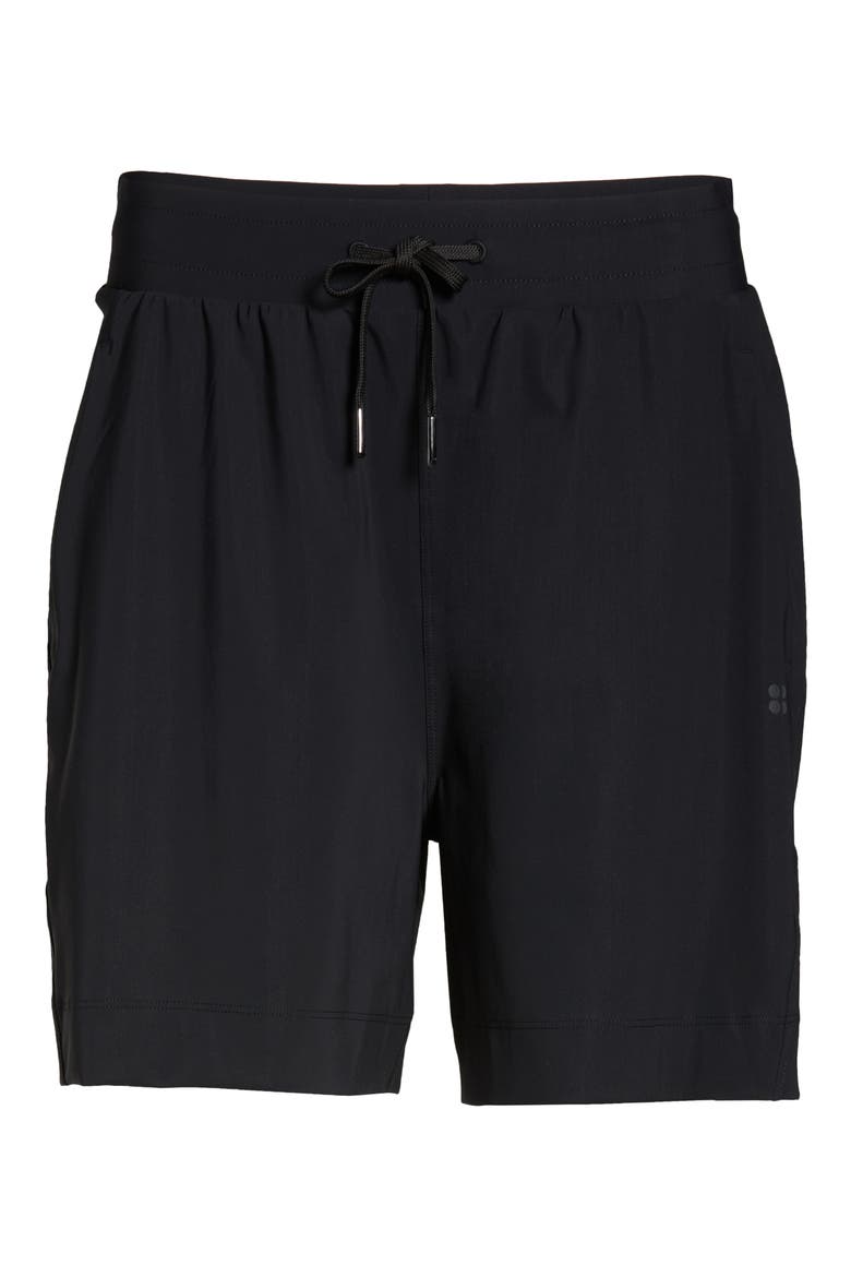 Explorer Tie Waist Shorts, Alternate, color, BLACK