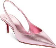 Christian Louboutin Miss Z Metallic Pointed Toe Slingback Pump