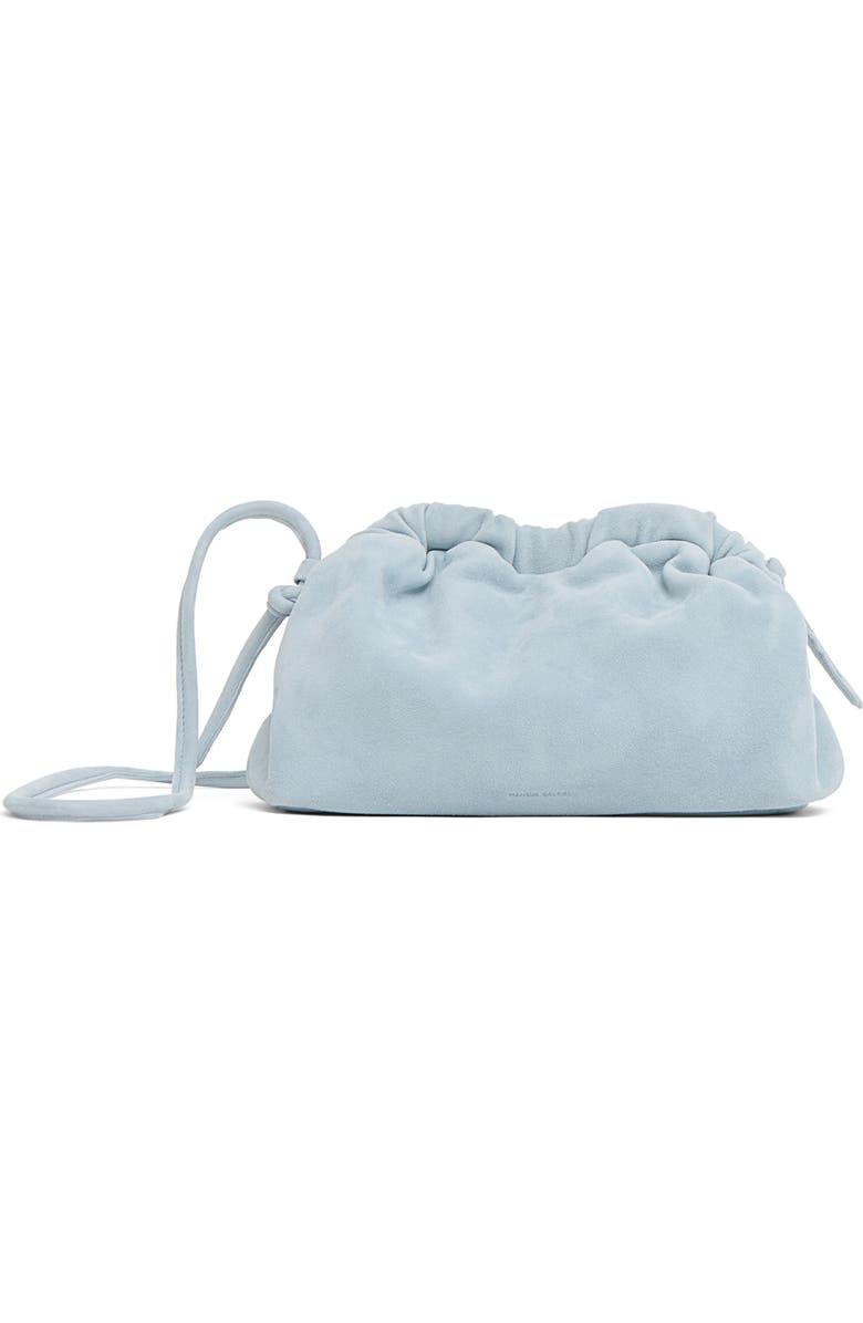 Mansur Gavriel Mini Cloud Suede Clutch, Main, color, Baby Blue