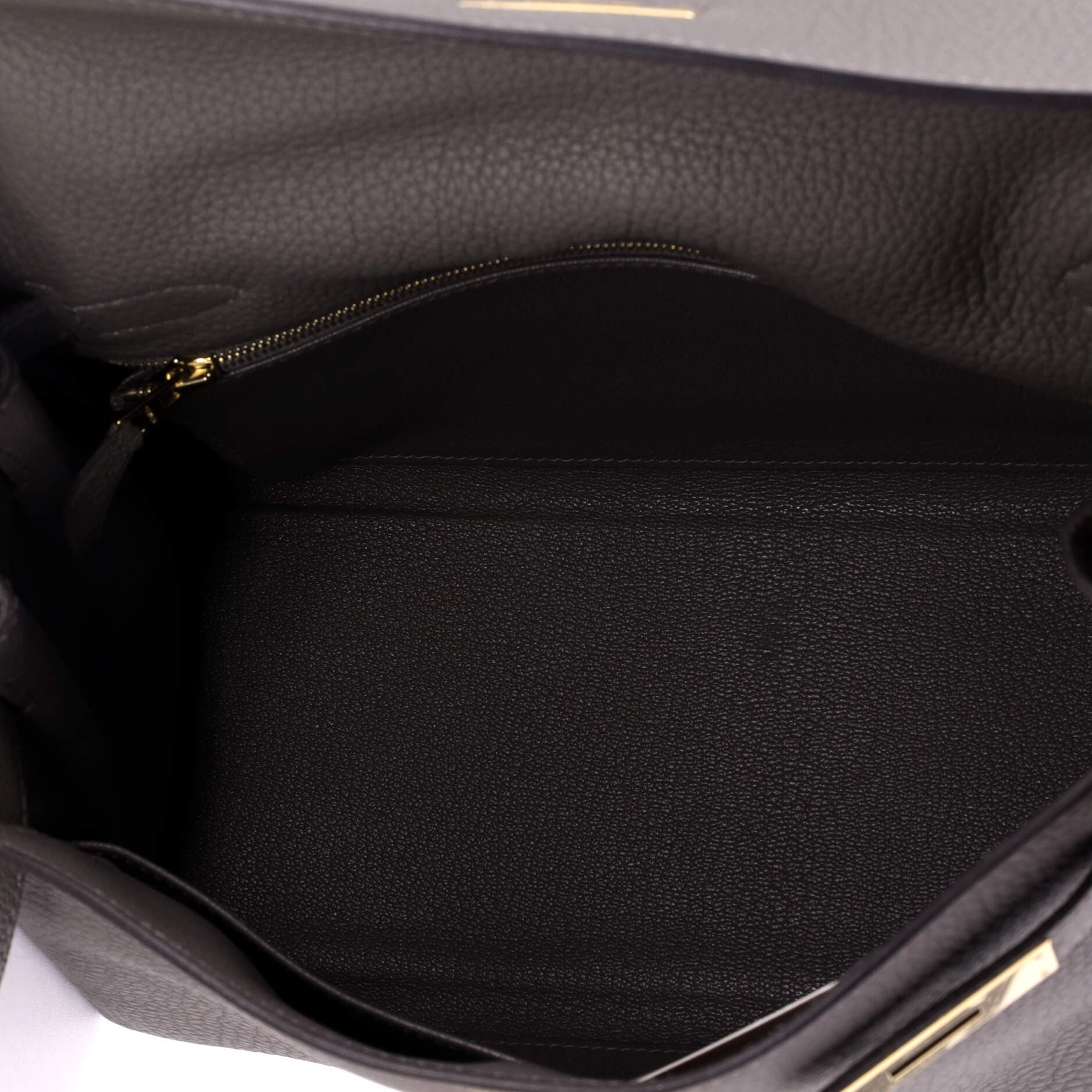 Pre-Owned Hermes Kelly Handbag Grey Togo with Gold Hardware 28, Alternate, color, Gris Meyer