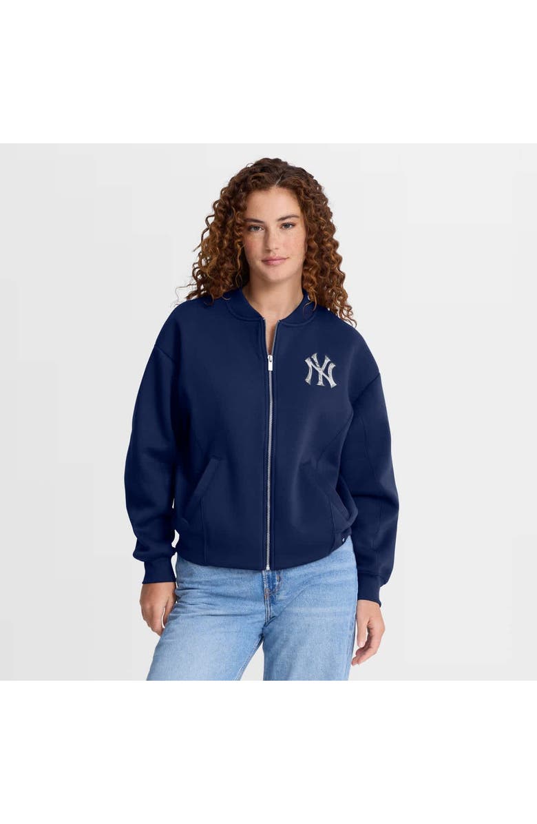 FANATICS Women's Fanatics Navy New York Yankees Oversized Rage Against Full-Zip Jacket, Main, color, Navy