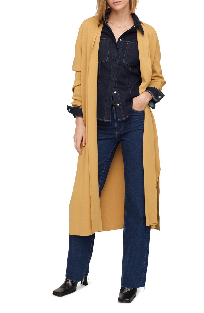 MANGO Women's Oversize Open Front Cardigan, Main, color,