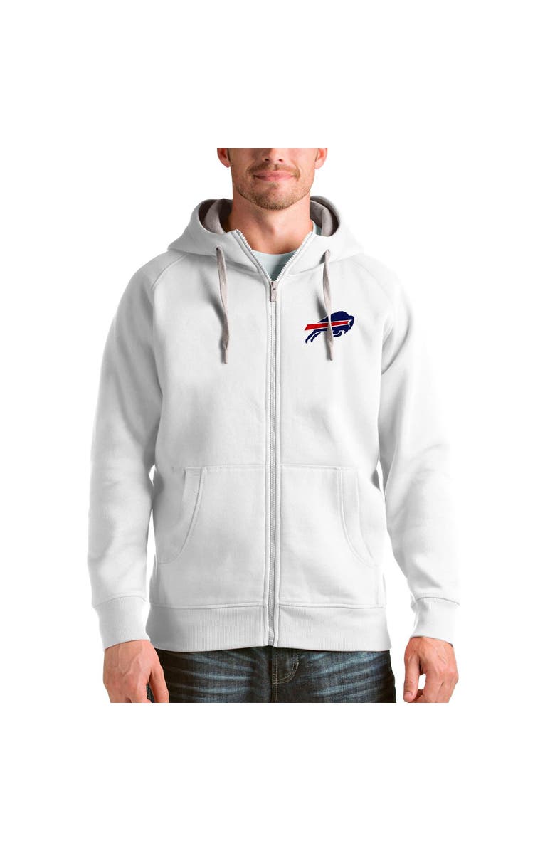 ANTIGUA Men's Antigua White Buffalo Bills Victory Full-Zip Hoodie, Alternate, color, White
